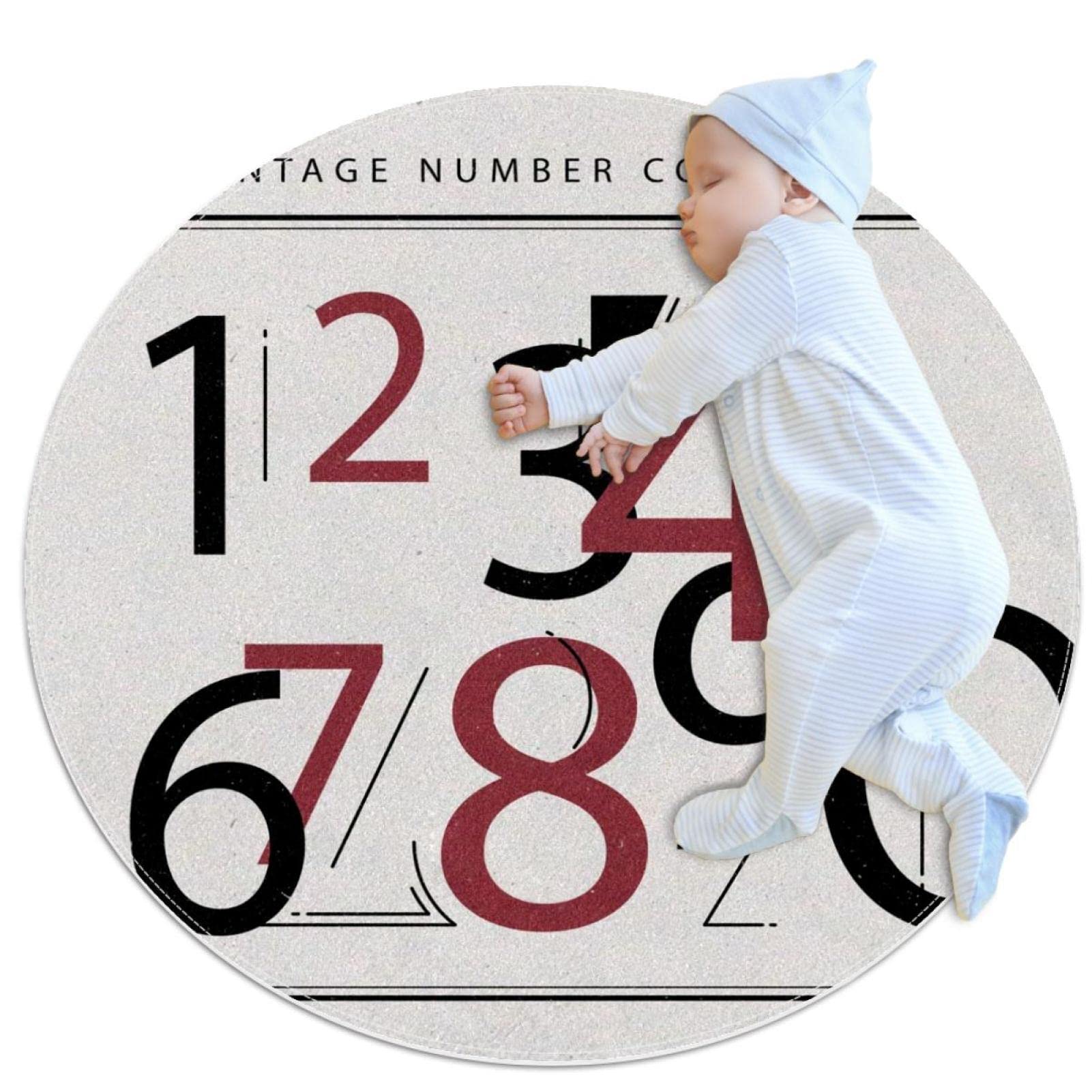 Tapis de sol rond 1m pour chambre d'enfant et pied de canapé