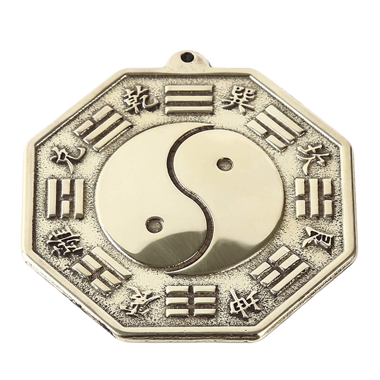 HDBCYUAZ Chinese Fengshui Concave Convex Copper Taiji Bagua Mirror Wall Hanging The 8 Hexagrams Home Decoration Accessories(Style 1)