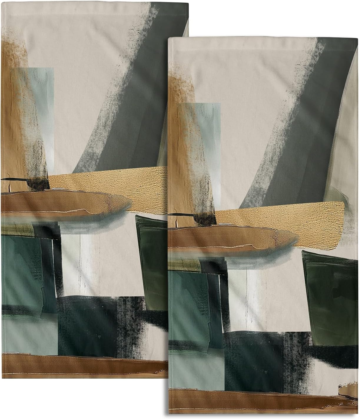 Giwawa Coastal Hand Towels for Bathroom Set of 2 Ocean Nautical Kitchen Towels Watercolor Seahorse Starfish Hand Towels Summer Gifts for Farmhouse Kitchen Bathroom Decor 14 x 28 Inch