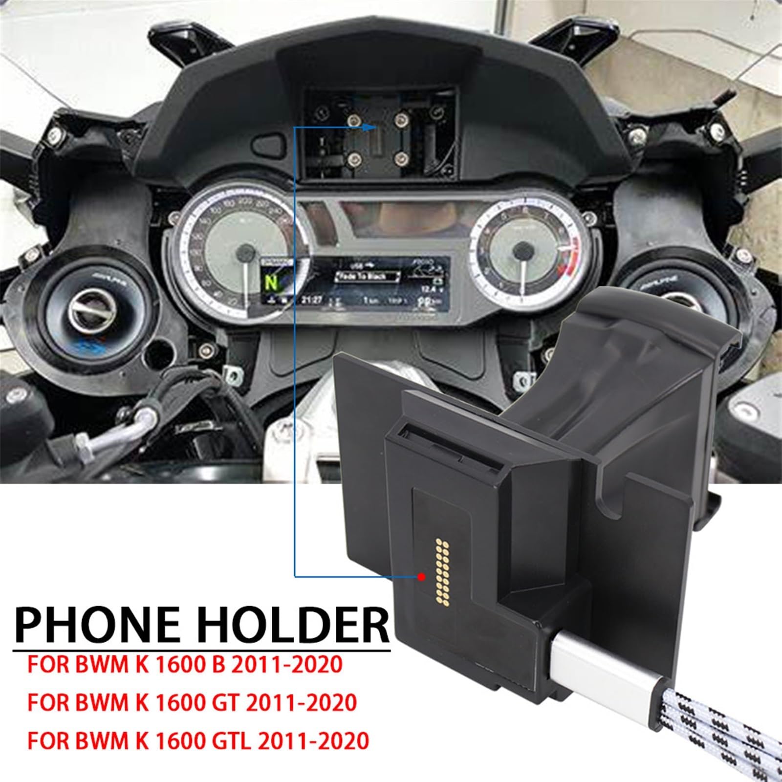 Motocykl GPS uchwyt do nawigacji telefonu uchwyt ładowarki USB stojak do montażu, dla, K1600GTL K1600GT K1600B K 1600 B GT GTL 2011-202 Uchwyt na telefon motocyklowy