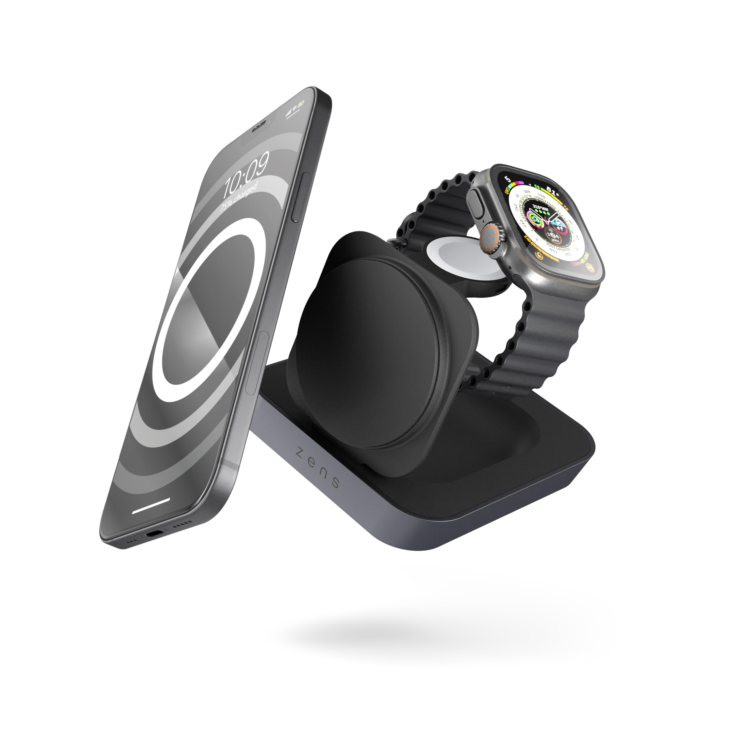 mattarello magnetico notte caricatore wireless zens black