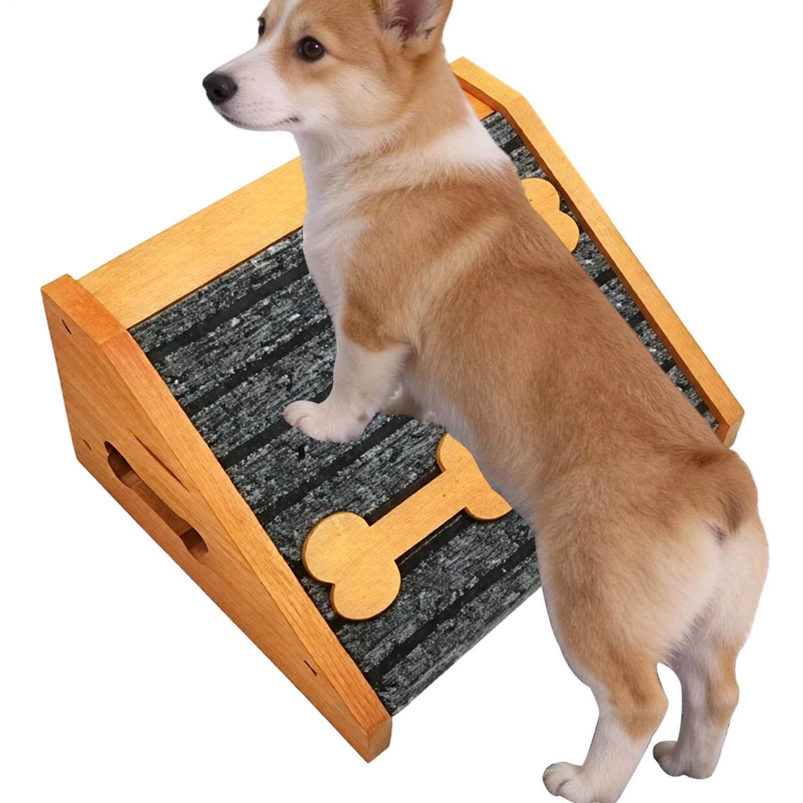 Rampa para Mascotas de tamaño pequeño | Escalera de Madera con Superficie Antideslizante,Rampa para Mascotas con Almohadilla De Fieltro,para Cama sofá Dormitorio Interior Exterior