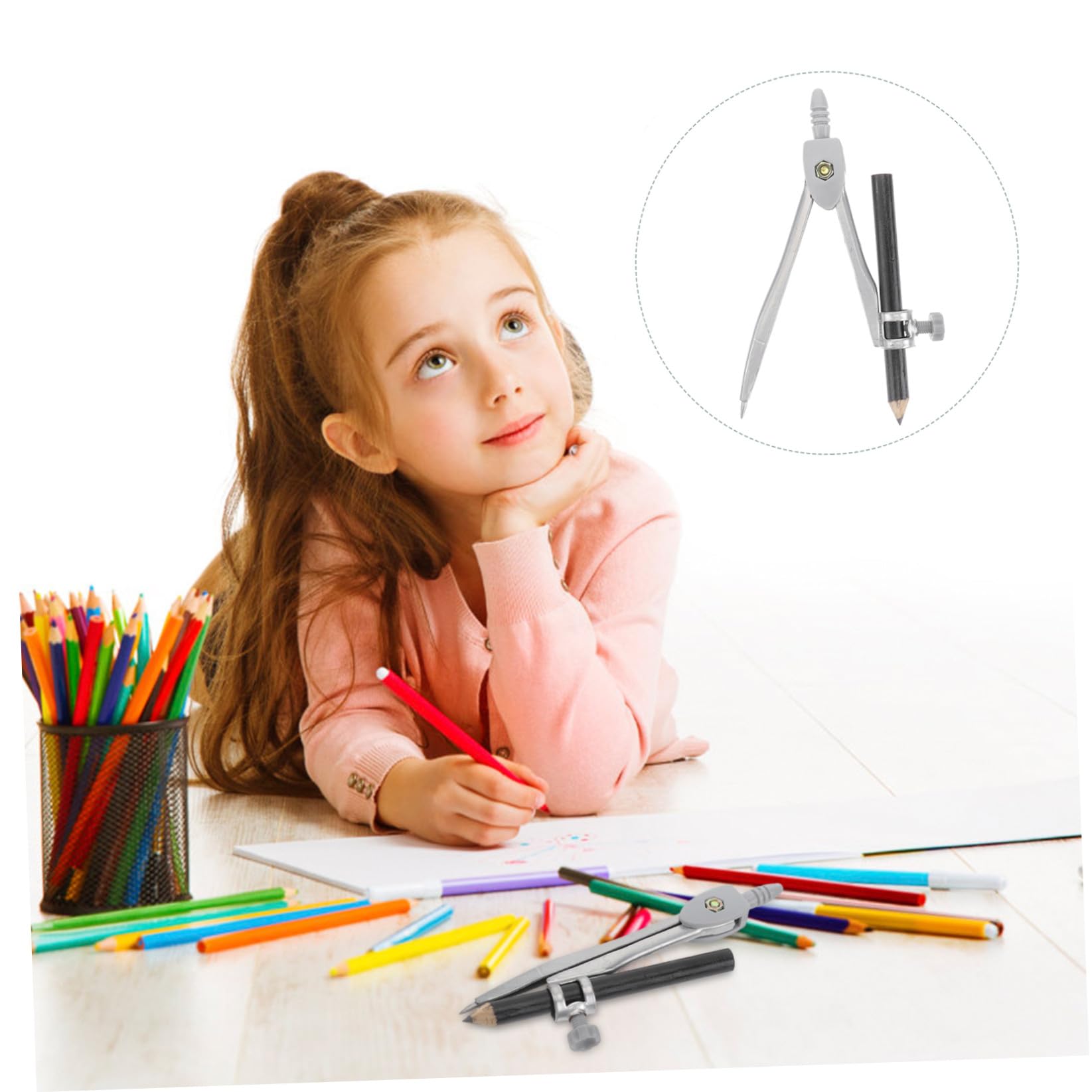 EXCEART 10 Pezzi Compasso Di Geometria Per Studenti Compasso Di Precisione Con Astuccio Compasso Di Metallo Per Disegno Strumento Di Disegno Del Cerchio