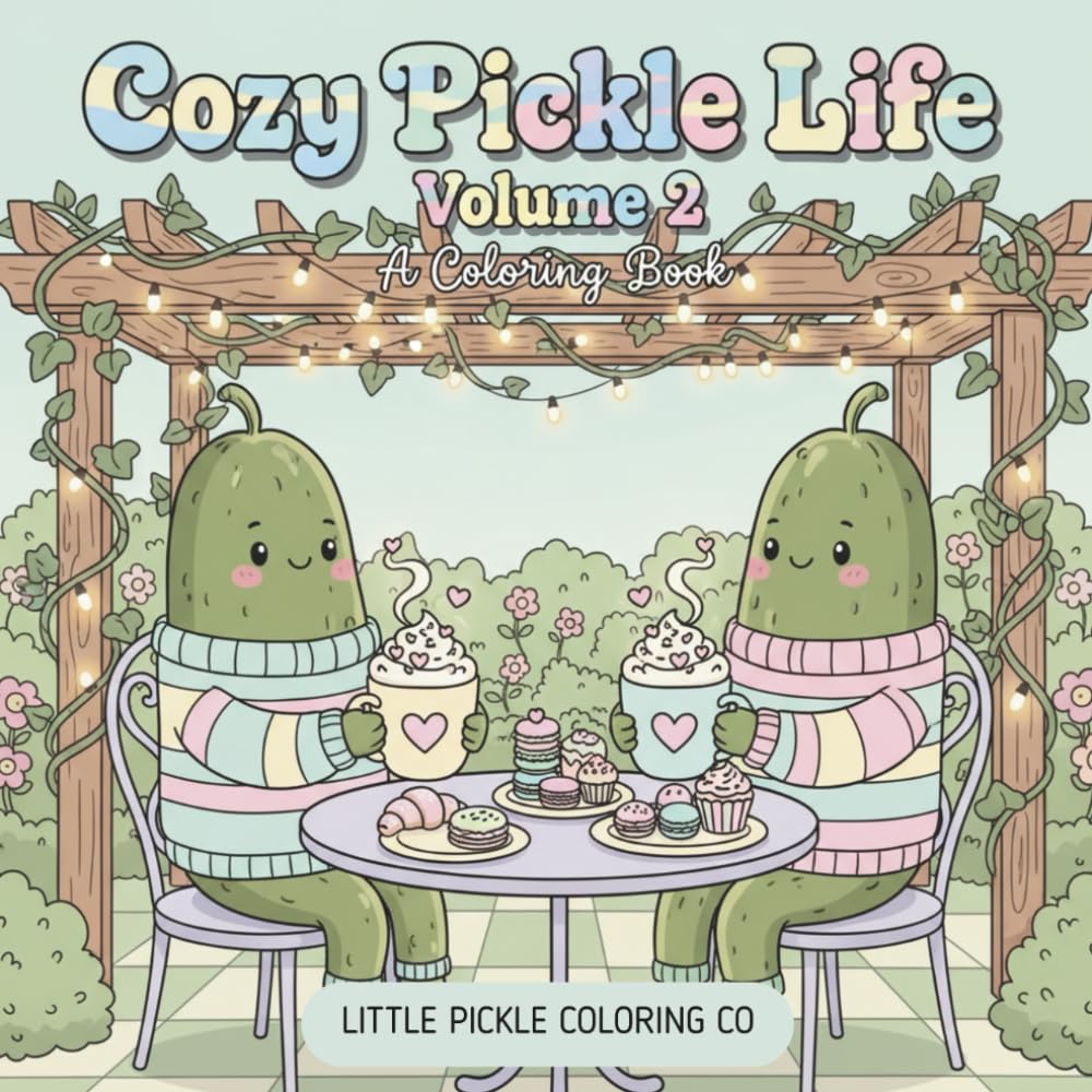 Cozy Pickle Life Volume 2: Bold & Easy Adult Coloring Book for Pickle Lovers