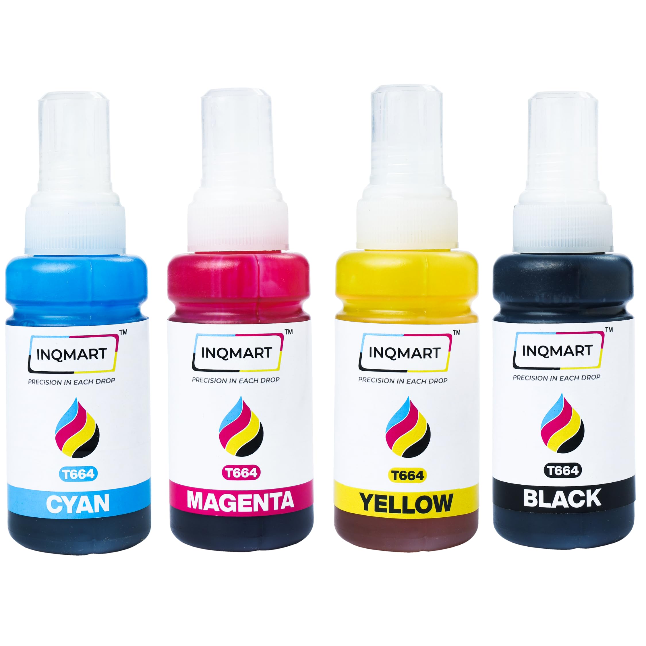 T664 Compatible Refill Ink for Epson L130, L360, L380, L361, L565, L210, L220, L310, L350, L355, L365, L385, L405, L455, L485 Printers (70gm x C/M/Y/Bk/ 4-Color) Ink Bottle (4-pk)-picture-22