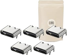 X5 USB C Socket 3.1-6 Pin Type C Female for PCB Circuit Board