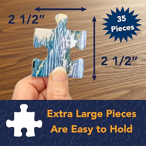 Miniatura 4 de Bits and Pieces Rompecabezas de piezas grandes para personas mayores, 10 pulgadas x 13 pulgadas, rompecabezas The Next Stop, rompecabezas de 35