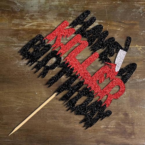 Miniatura 3 de Have A Killer - Decoración para tartas de cumpleaños, decoración de pasteles de fiesta de terror de Halloween, fiesta de película de terror al aire