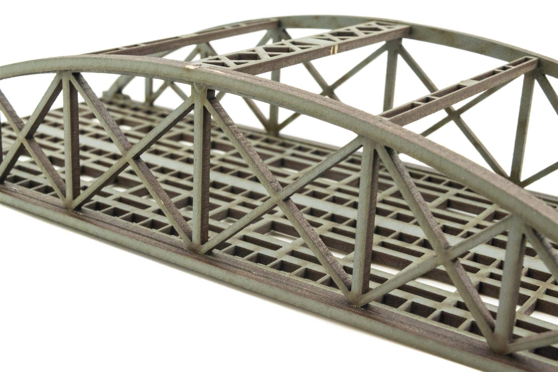 War World Scenics Ponte ad Arco in MDF a Binario Doppio in scala N da 200mm (Scegli il Colore) - Modellismo Ferroviario
