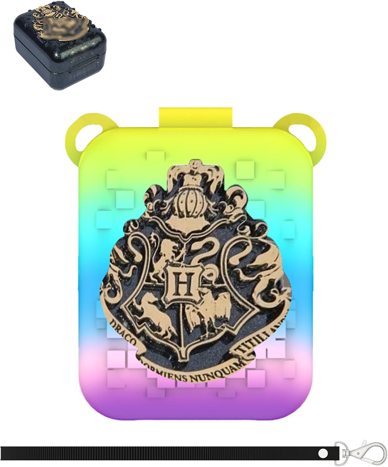 Case for Bitzee Harry Potter Interactive Toy Digital Pet,UYRUREL Premium Sillence Material,Shock-Absorbing and Anti Drop Protection Soft Shell,with Lanyard,Pink Mixed Color.