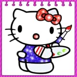 Kitty Coloring Book Glitter Pages for Kids