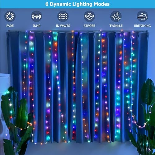 Miniatura 6 de Tira de luces LED de 100 pies, 25 colores, IP68, impermeable, luz blanca cálida, tubo RGB con 149 modos y 4 brillo, cuerda de luces para exteriores,