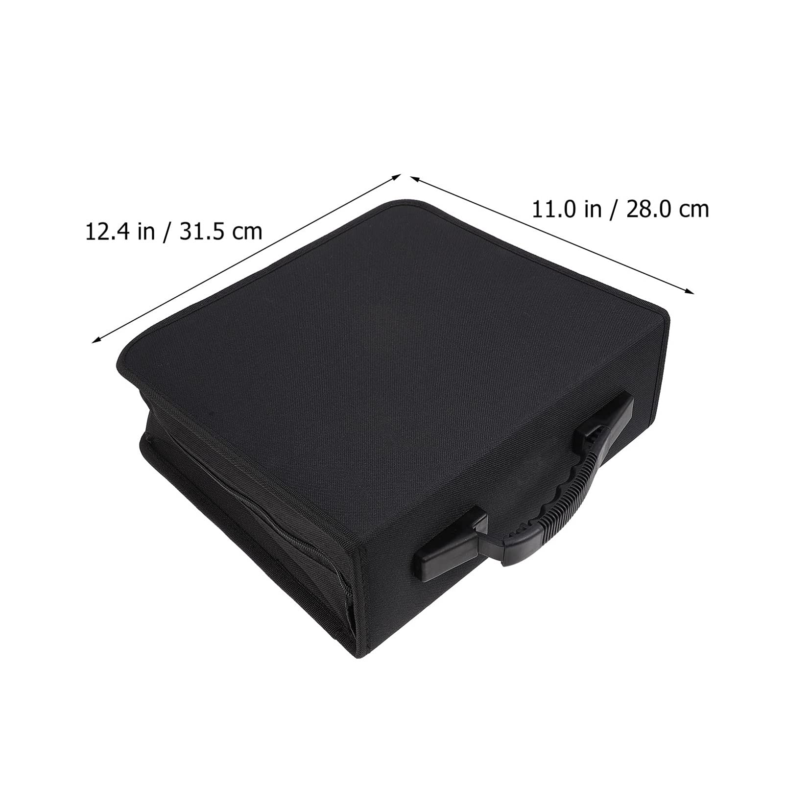 Veemoon Custodia Porta CD Dvd Portatile Oxford Capacità 240 Dischi, Organizer Compatto per Collezione Film in Pelle Pu e Nylon Nero
