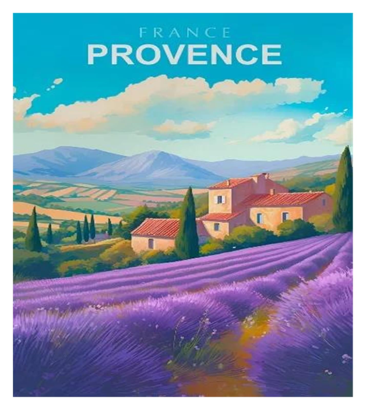 Imprimés de décoration de maison et art mural de paysage mondial en toile