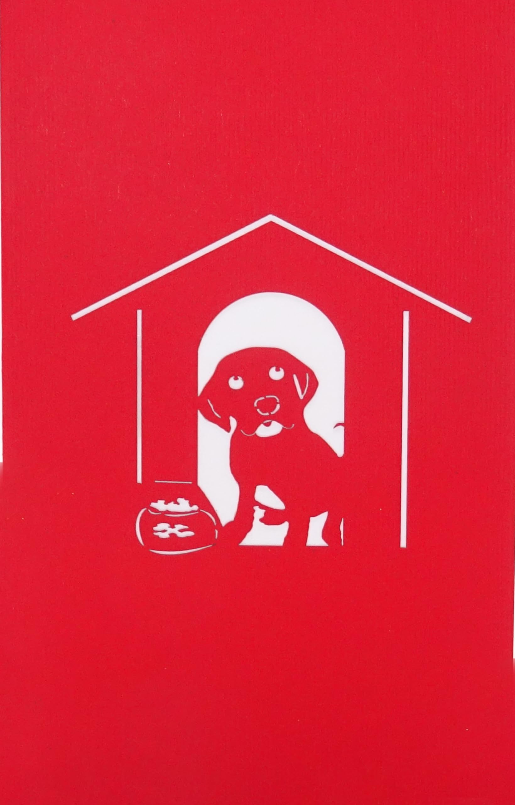 Carte Pop-Up « Chien Et Niche » - Carte D'anniversaire 3D