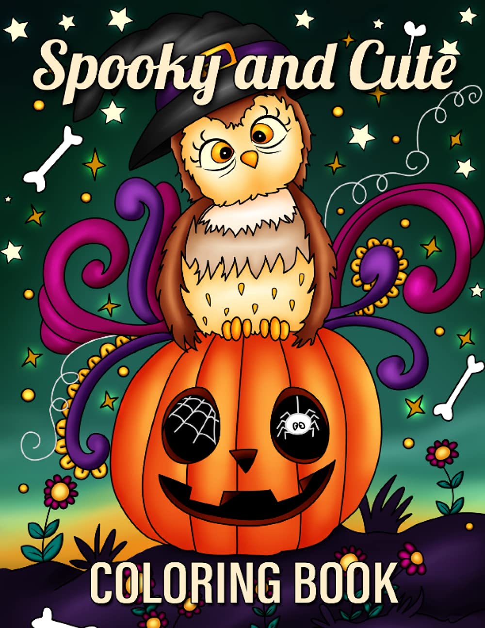Spooky and Cute: A Halloween Coloring Book for Kids with Adorable Animals, Scary Scenes, Creepy Characters, and Magical Monsters!