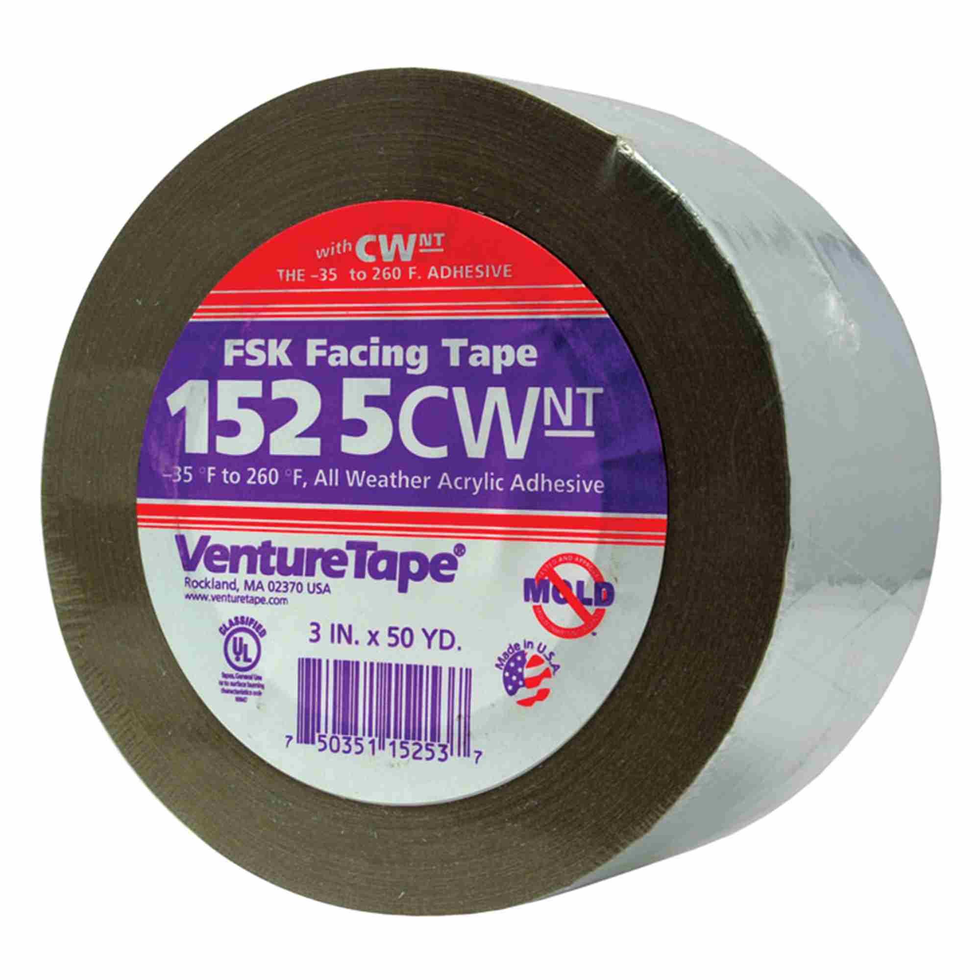 Venture Tape Folia akrylowa / taśma izolacyjna typu scrim/kraft srebrna