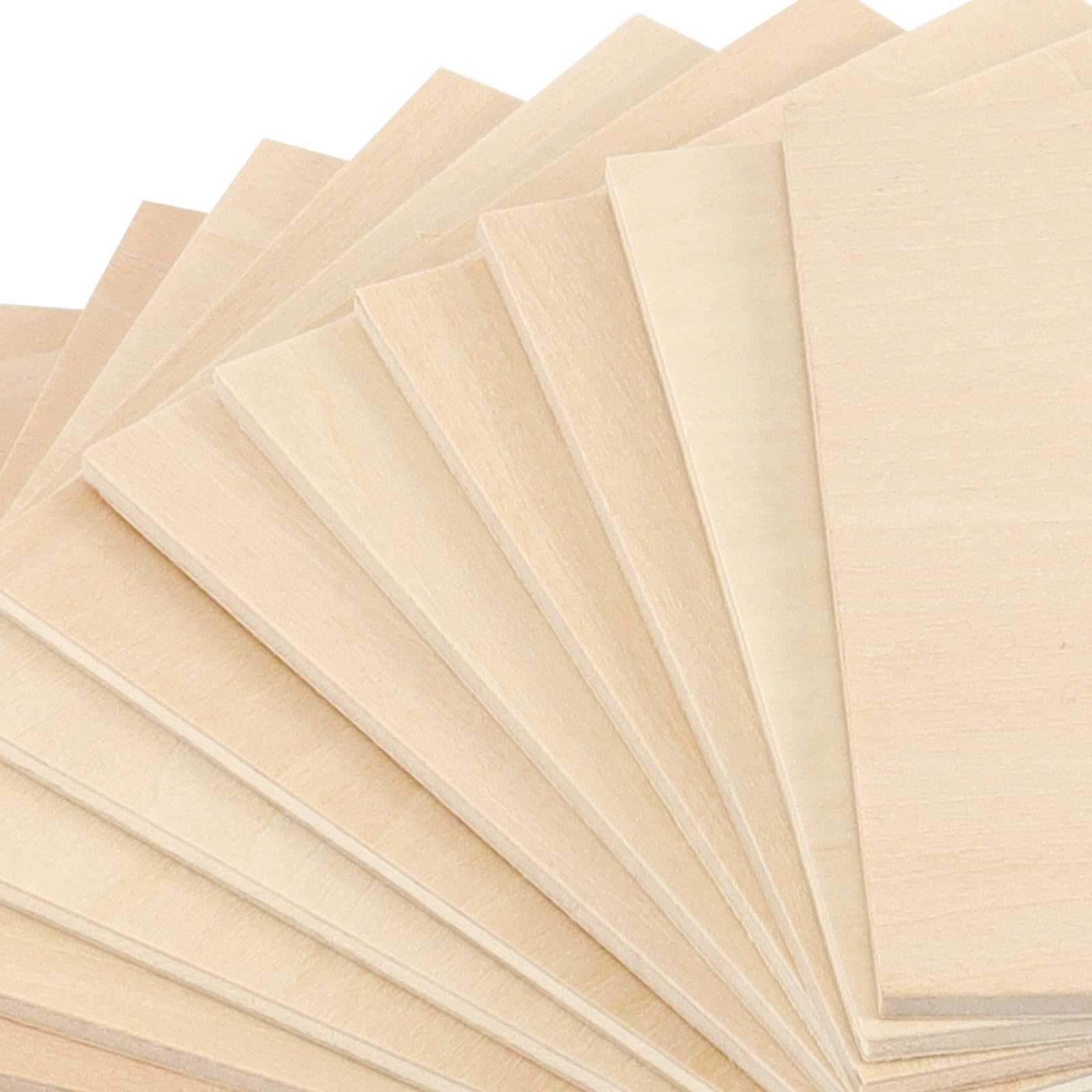 Lot de 100 feuilles carrées en tilleul de 3 mm, en contreplaqué brut, 100 x 100 mm