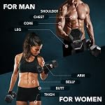 Yes4All Hex Dumbbell with Chrome/Rubber Grip Encased, Single Hand Weight for Strength Training, 5-50 LBS