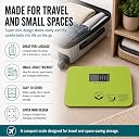 NewlineNY Lightest Step On Super Mini Travel Bathroom Scale, SBB0638SM-GN Green: Green gallery image