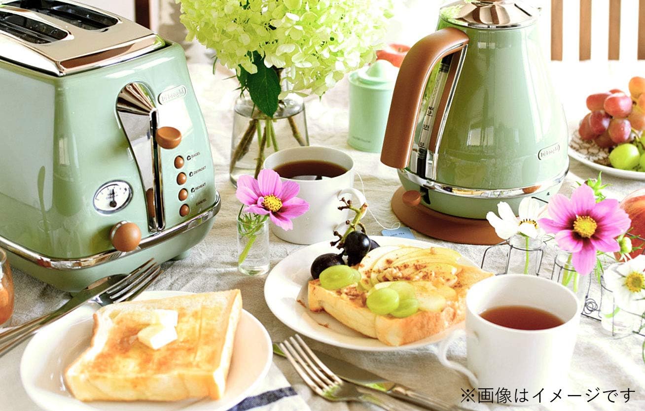 Delonghi Electric kettle Vintage Collection」 KBOV1200J-GR (Olive green)【Japan Domestic genuine products