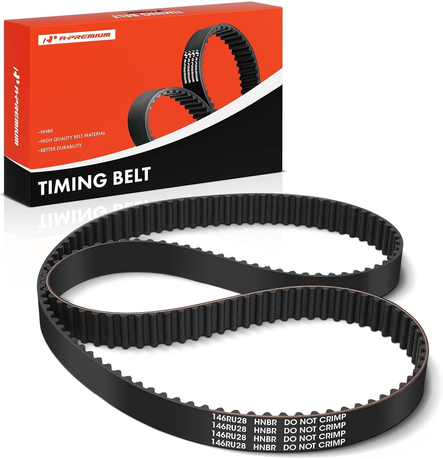A-Premium Engine Timing Belt Compatible with Volvo XC90 2003-2005, S80 2000-2005, 2.8L 2.9L - Replace# 274184