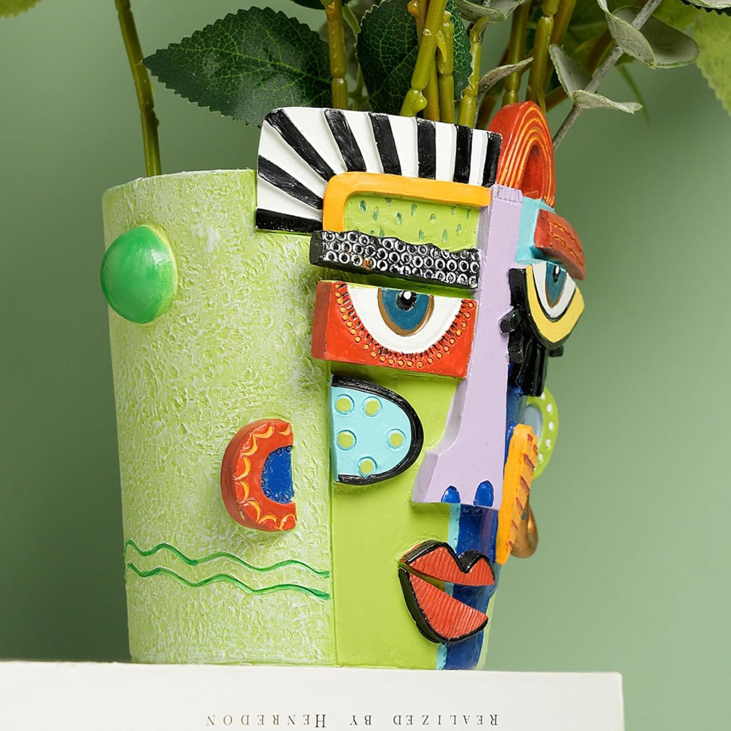 Picasso Face Planter Pots – Abstract Art Flower Vase with Facial Expressions, for Indoor Plant, Unique Planter Head Pot for Home Decor