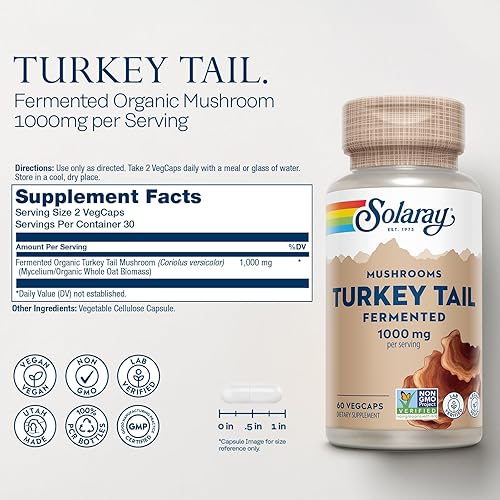 Miniatura 9 de SOLARAY Hongo Agaricus Real Fermentado 500 mg  60 VegCaps