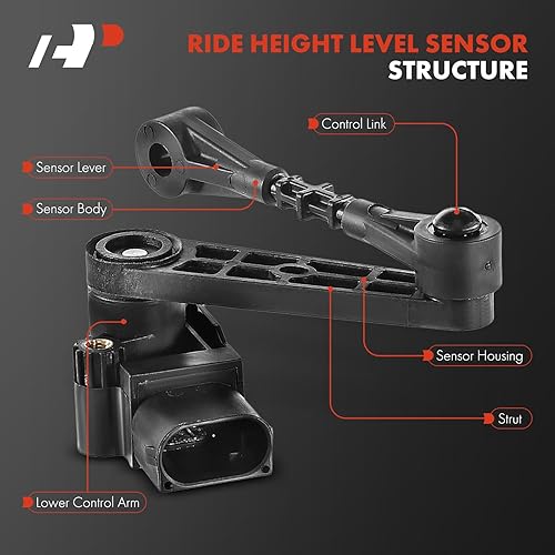 Miniatura 3 de A-Premium Sensor de nivel de altura de conducción compatible con Land Rover Range Rover Sport, 2010 2011 2012 2013, V8 5.0L, delantero izquierdo o