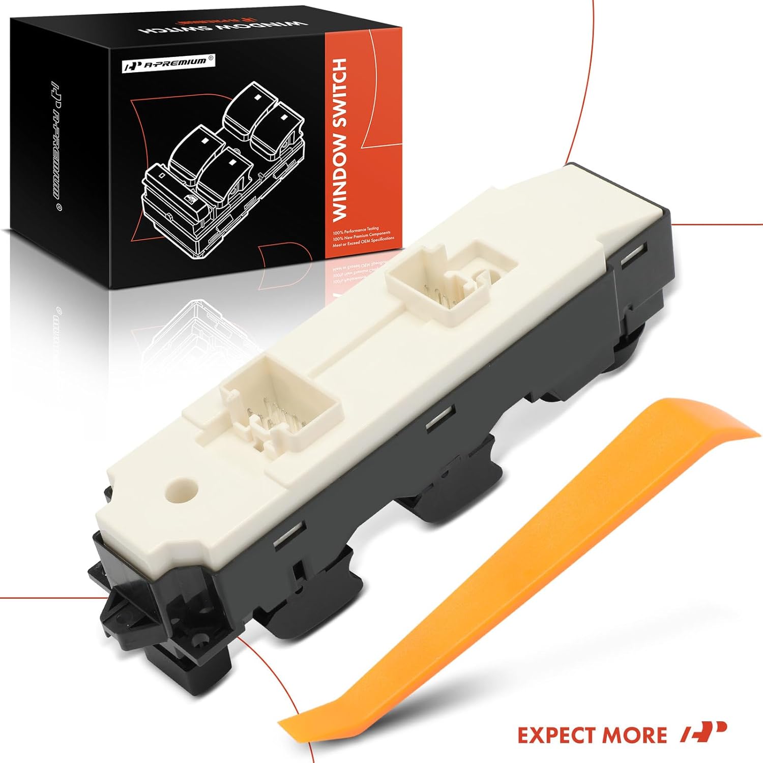 A-Premium Master Power Window Switch Compatible with Mazda 3 2010 2011 2012 2013, Front Left Driver Side, Replace# BBM266350B, BBM266350A