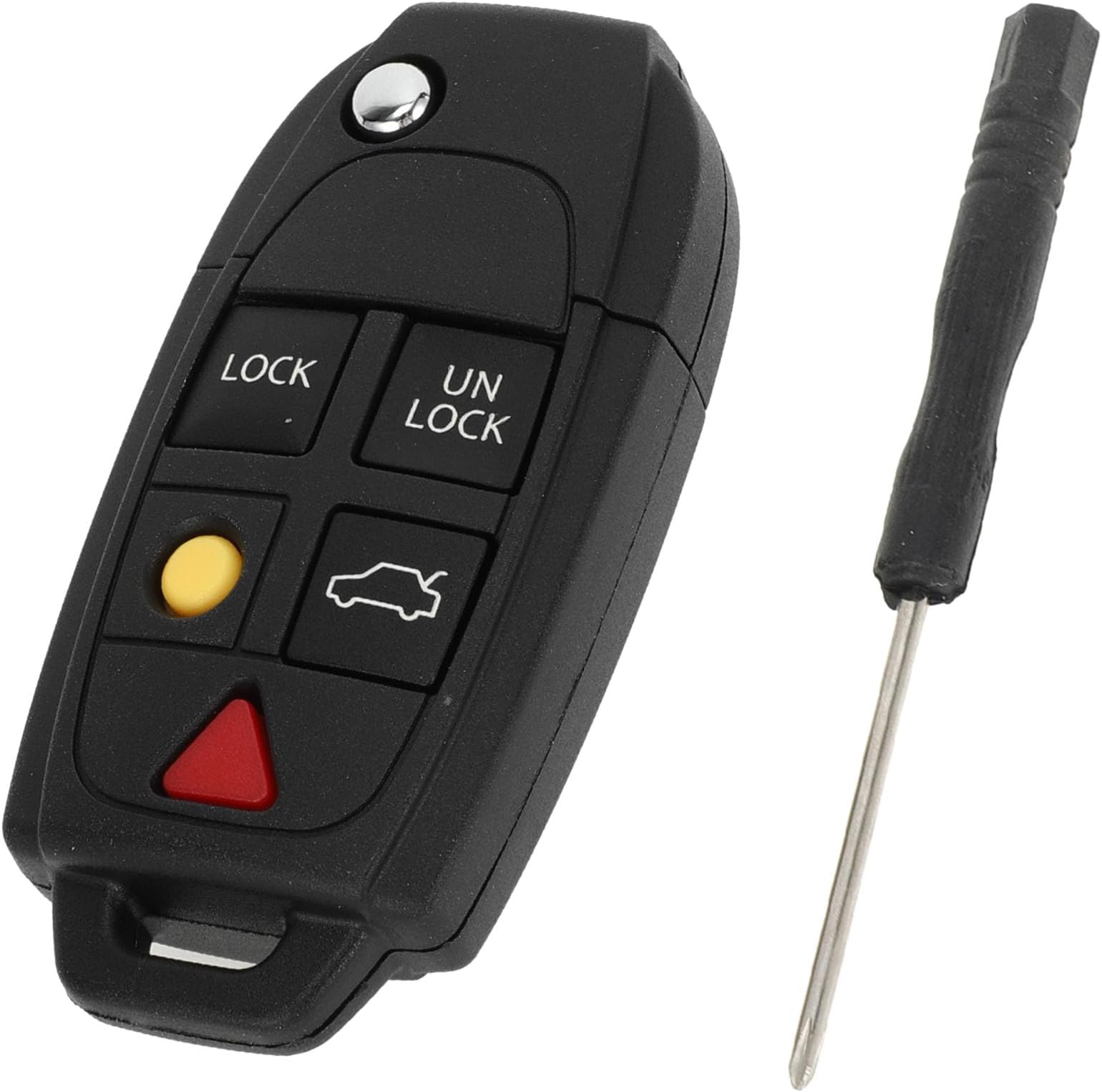Key Shell Case for VOLVO S60 2000-2009 for VOLVO S80 1999-2006 Keyless Entry Remote Key Fob Replacement Case 5 Buttons