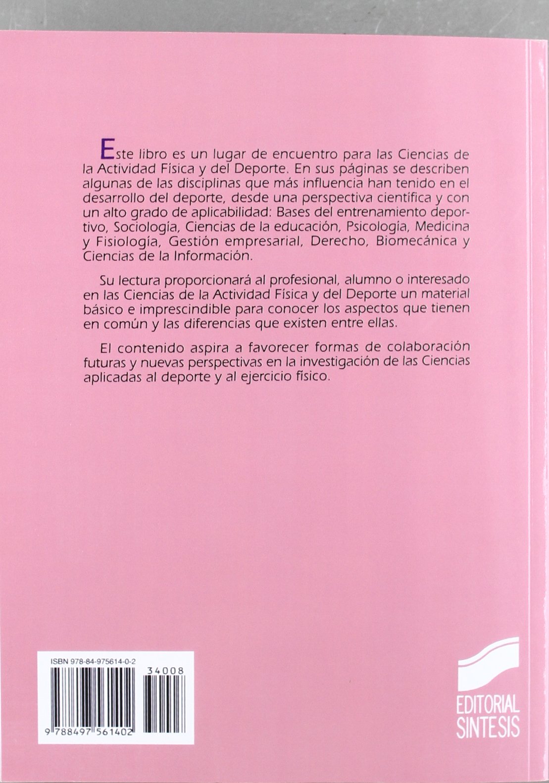 Ciencias de la actividad física y el deporte: 8