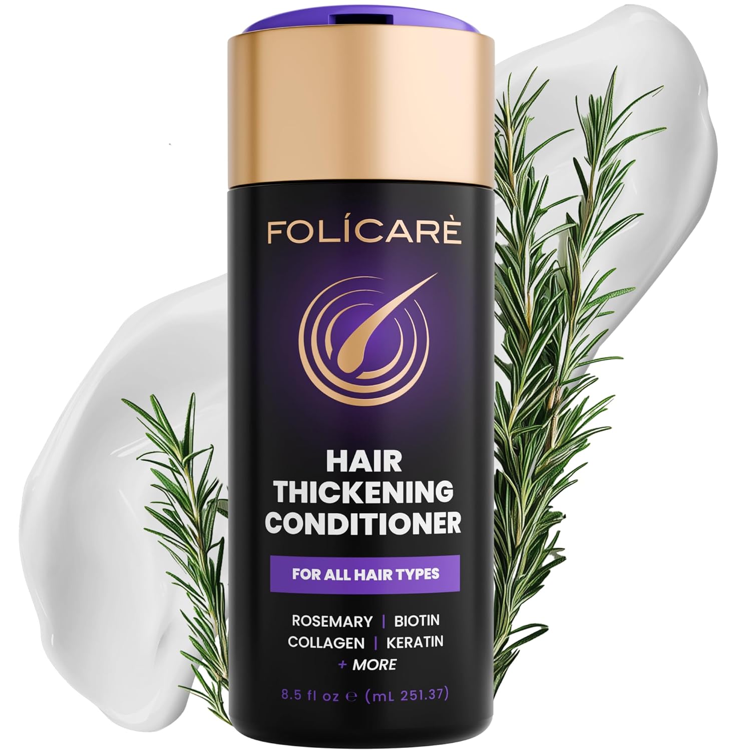 Thickening Hair Growth Conditioner For Women & Men, Biotin Conditioner, Intensive Repair for Thinning Damaged & Frizzy Hair, Split End Care, Sulfate & Paraben Free