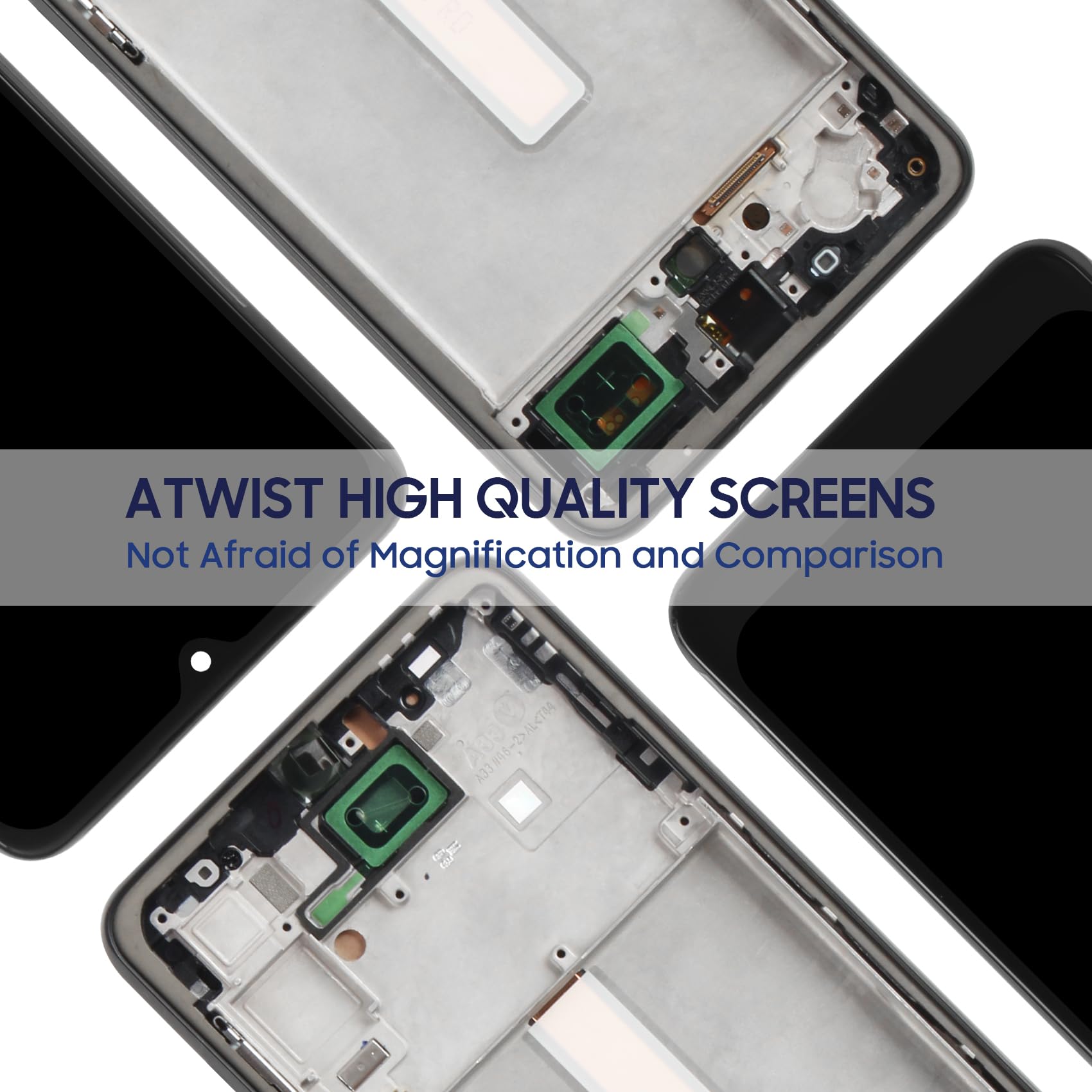 Atwist per Samsung Galaxy A33 5G A336B LCD Display - per Galaxy A33 5G LCD Touch Screen Digitalizzatore SM-A336E SM-A336B A336M A336B/DS Schermo di Ricambio Vetro Assemblaggio Kits (Nero con Cornice)