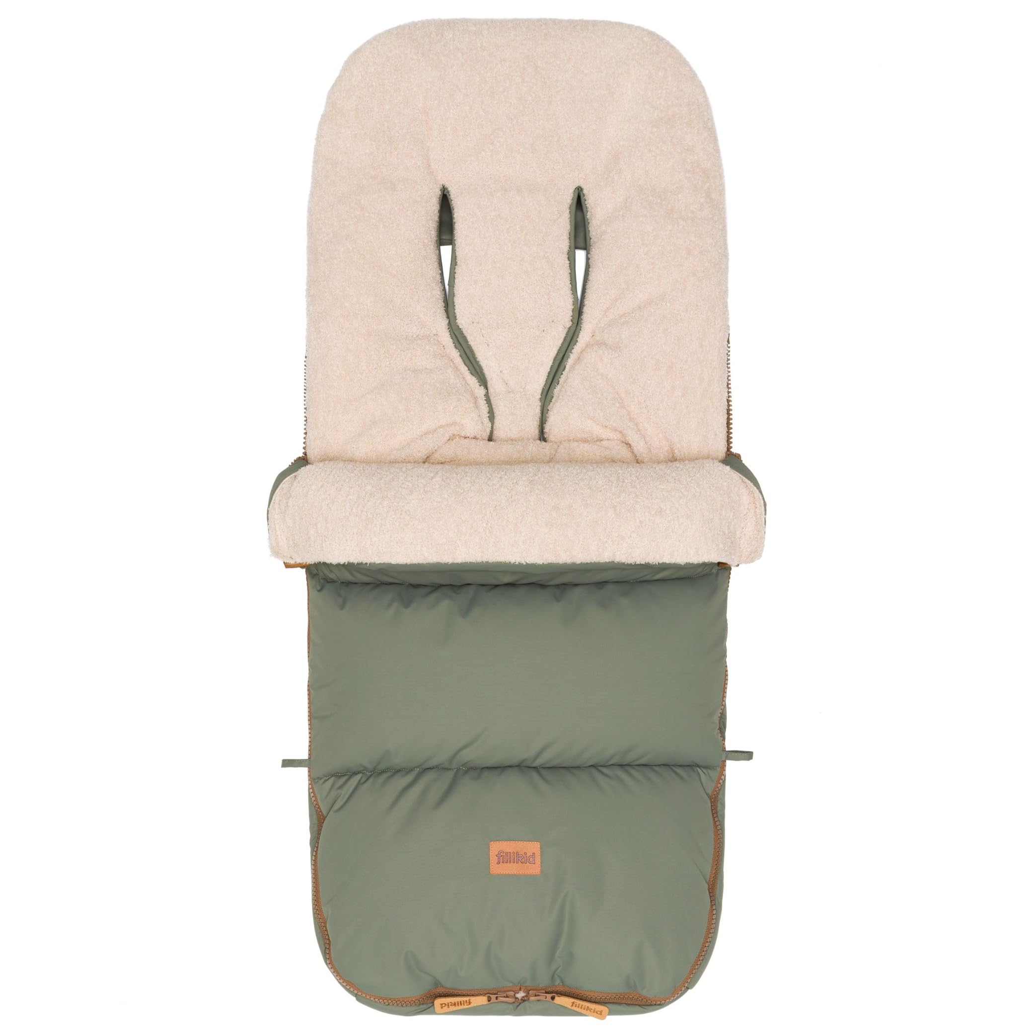 Fillikid Winterfußsack Kinley Exklusiv | warmer Babyfußsack mit Coral Fleece | wind- & wasserabweisend | Rundum-Reißverschluss, Oberteil abnehmbar | 50 × 100 cm, waschbar 30 °C