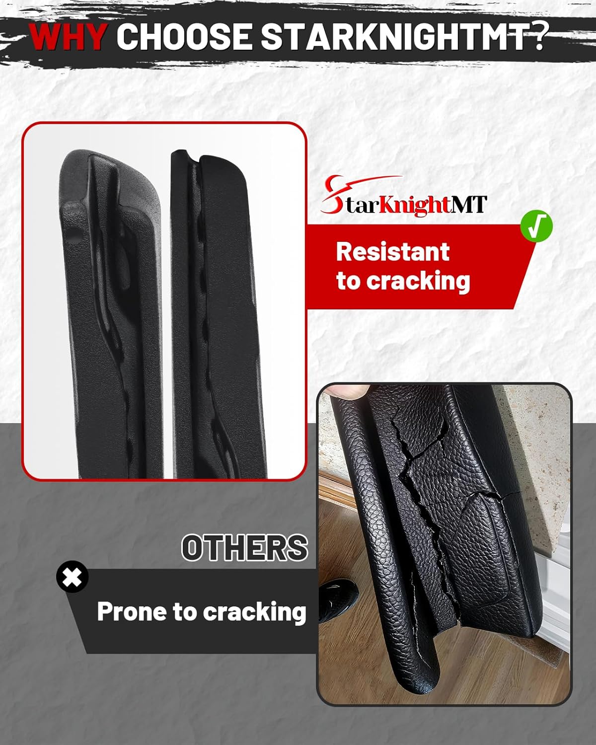 StarknightMT Seat Side Pads Compatible with Can-Am Maverick X3 / X3 MAX/R 2017-2025, PU Foam Cushion Assembly for Thigh Support & Comfort, UTV Accessories (Black)