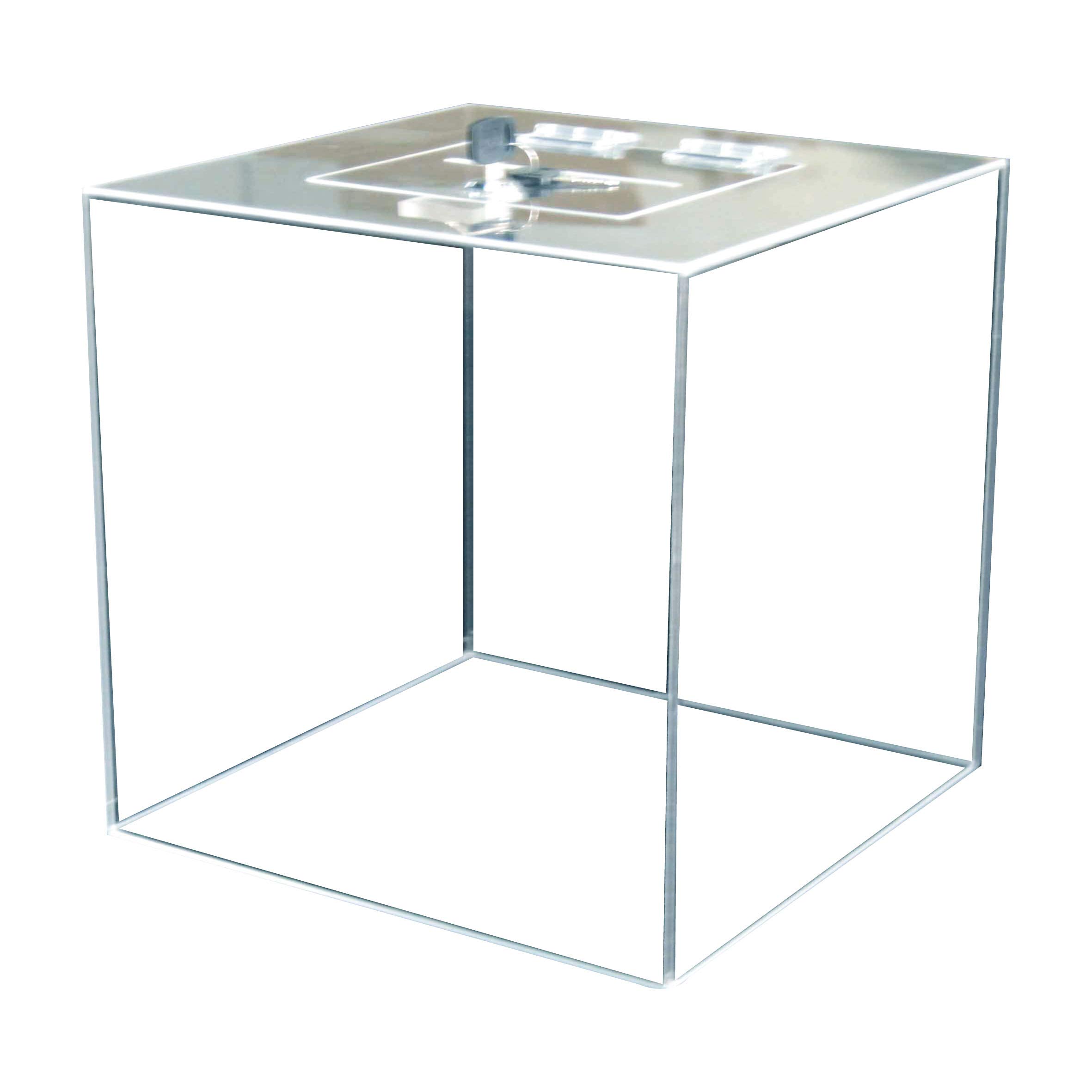 Buy Raffle Box,Table top clear Acrylic Raffle box 30 cm x 30 cm x 30 cm
