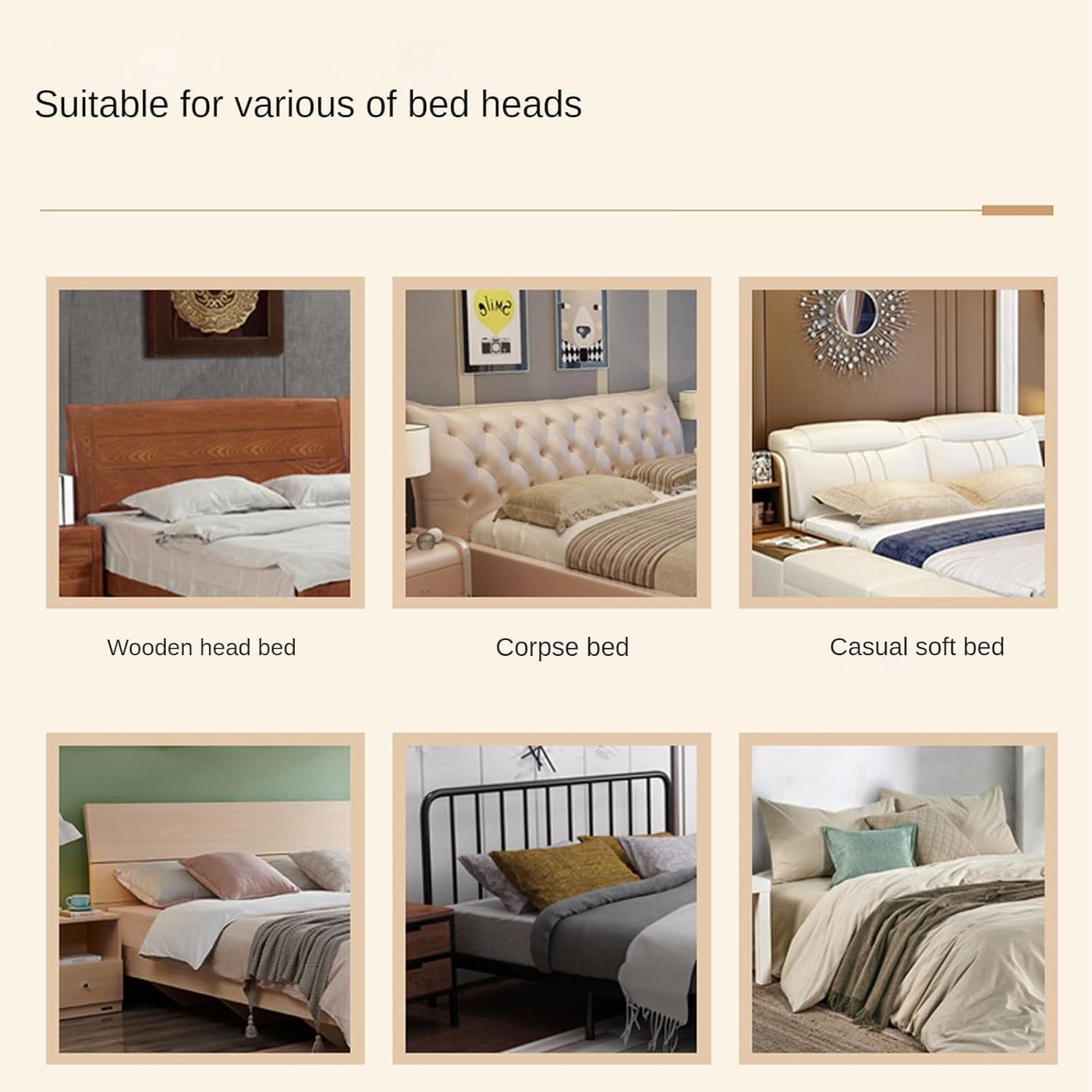 Generico protettiva antipolvere elastica in flanella con motivo Copritestata x Letto Matrimoniale per letto Queen King Copri Testata Letto Matrimoniale Girasole - Beige 86.6 pollici/220 cm