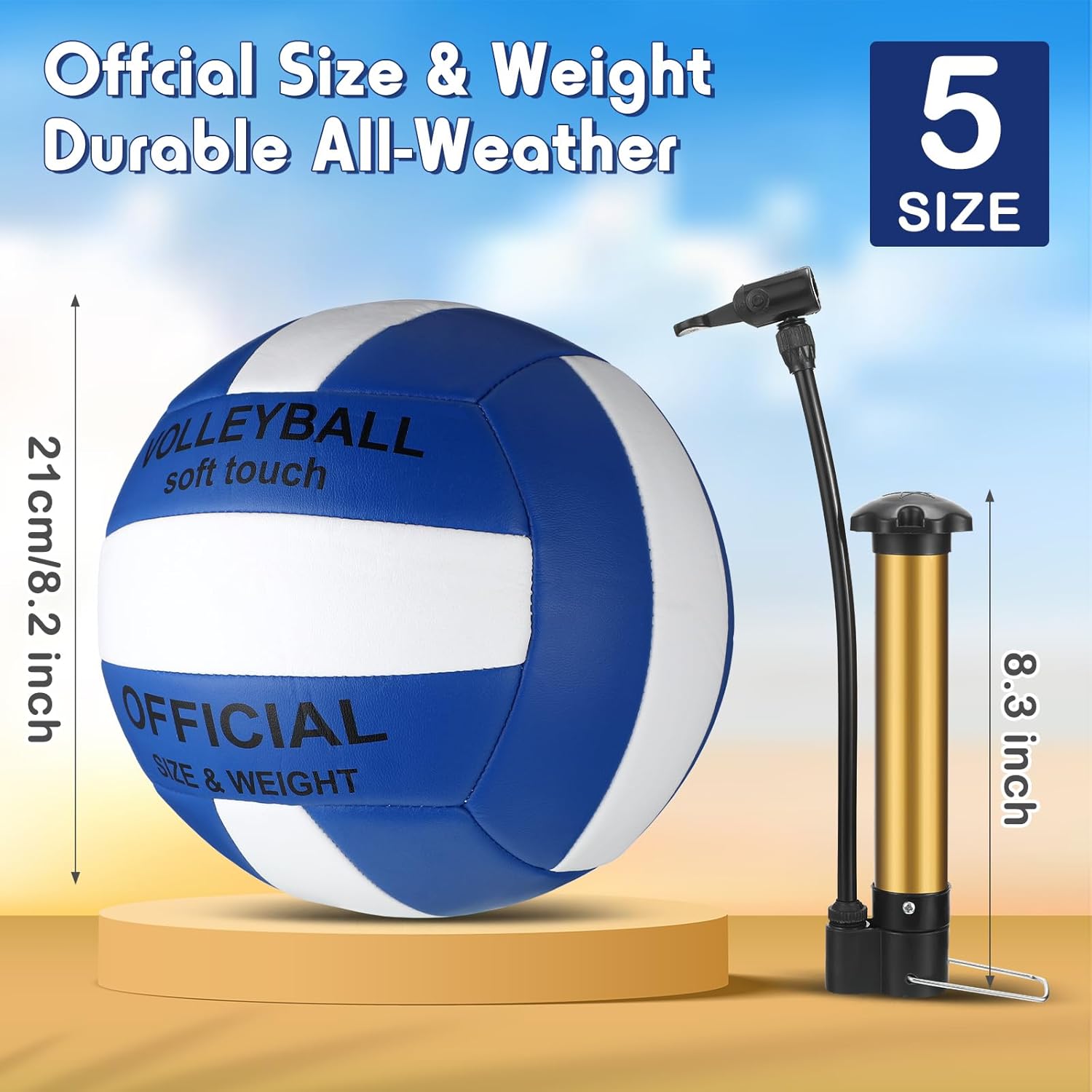 Junkin 6 Pack Volleyballs Official Size 5 Waterproof Soft Volleyball with Pump and Net Bag Outdoor Indoor Beach Gym Training Sport Gift Back to School - Image 2
