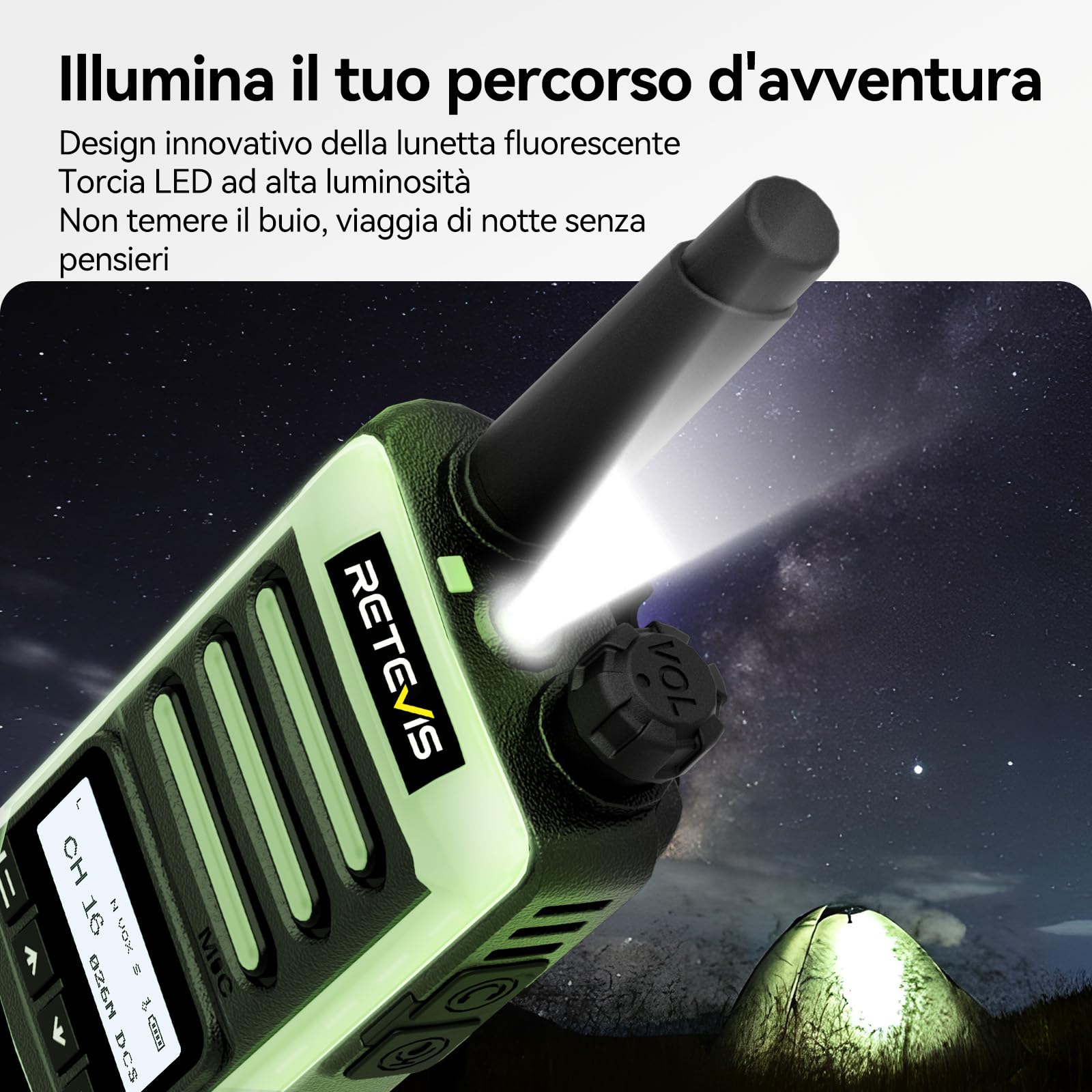Retevis RB666S Radiotelefony dla dorosłych, Komunikacja radiowa z szybkim ładowaniem Type-C, lekki, ekran LCD, silna latarka LED oraz słuchawki do rejsów, wędkowania, kempingu (czarny, 3 sztuki)