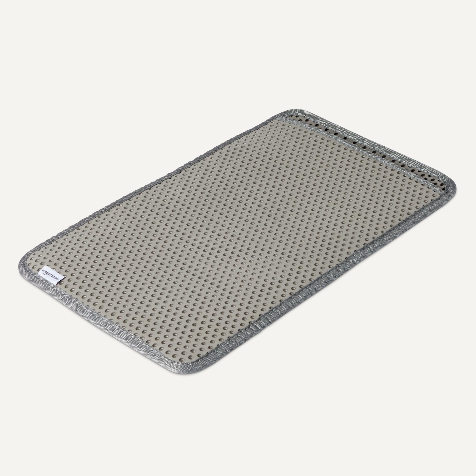 Amazon Basics Double-Layer Cat Litter Mat, Honeycomb Design, Waterproof & Urine-Proof, Non-Slip Scatter Control Trapper Mat, Easy Clean, Soft on Paws, Grey, 15" x 24" - image 4
