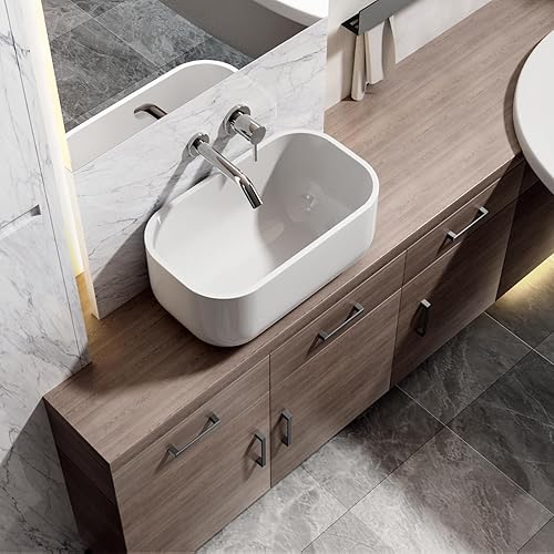 Miniatura 7 de Cobbe Paquete de 25 elegantes manijas de gabinete de cocina color negro mate de 5 pulgadas (5.039 in), tiradores contemporáneos para armarios,