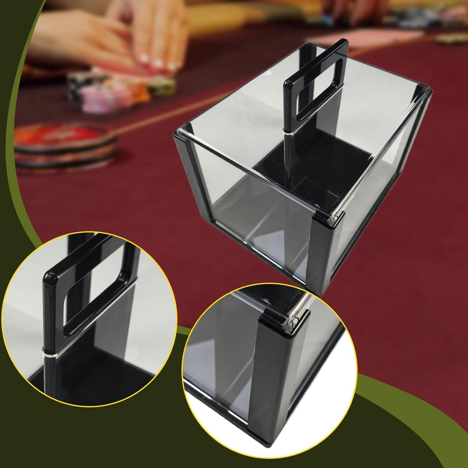 Yunhgft 防塵チップディスプレイケース、600個収納可能、スポーツゲームアクセサリー用多目的チップ収納ボックス, 空の 100 おもちゃ  大型カジノコインチップ ディスプレイケース キャビネットホルダー 98%UVロック 117枚の