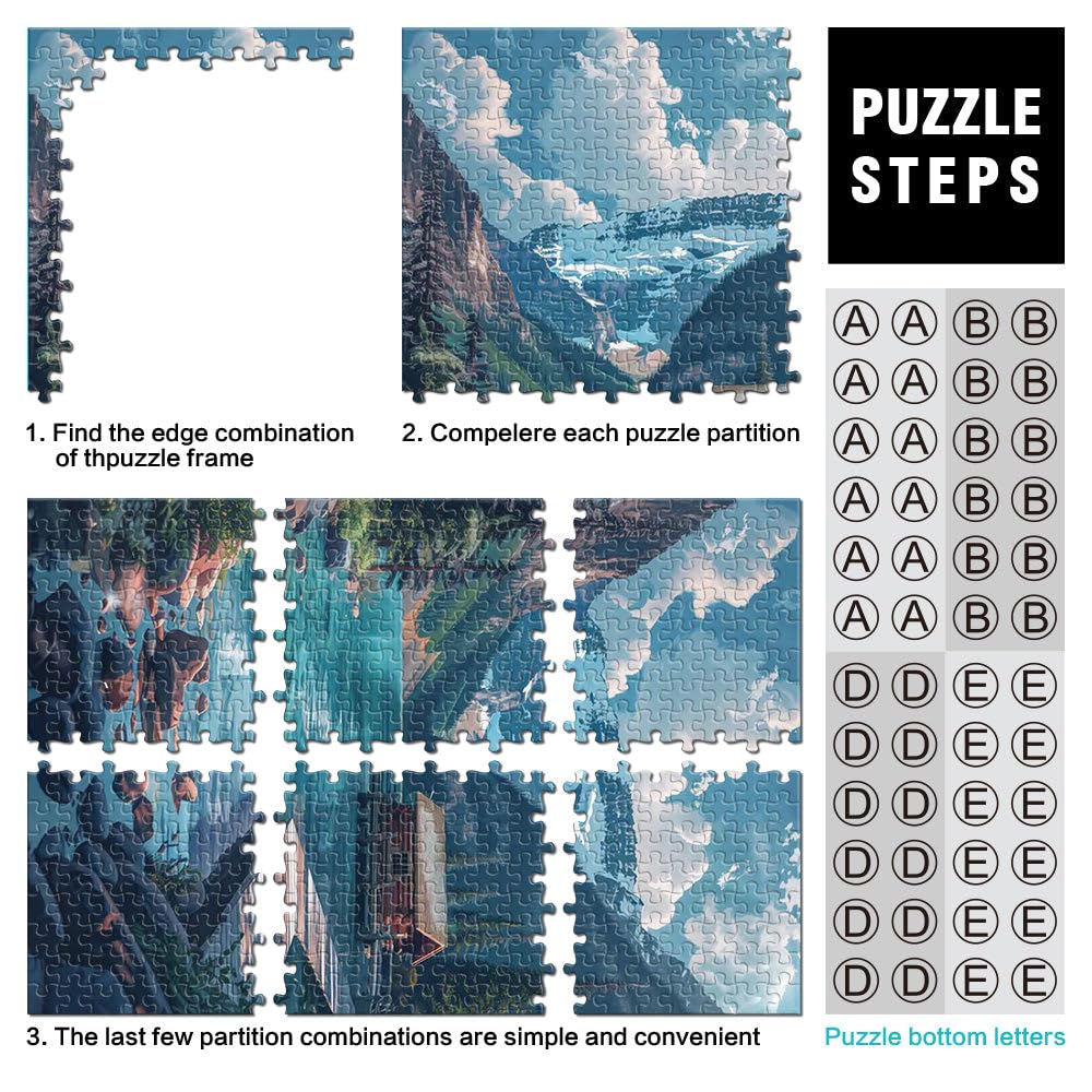 Puzzles pour Adolescents 2000 pièces Chalet de Montagne au Bord du lac Jeu de Quiz est idéal comme Cadeau pour Toute la Famille 70x100cm