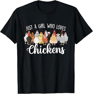 Just A Girl Who Loves Chickens - Farm Animal Chicken T-Shirt