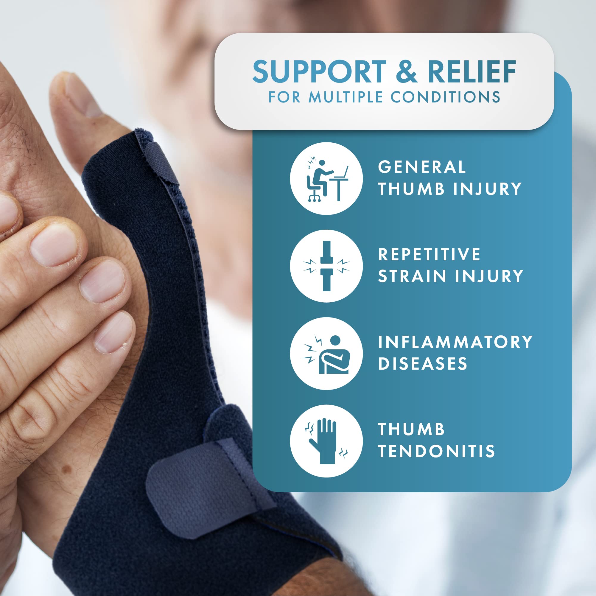 Actesso Neoprene Thumb Support Brace Spica Splint to Relieve Thumb