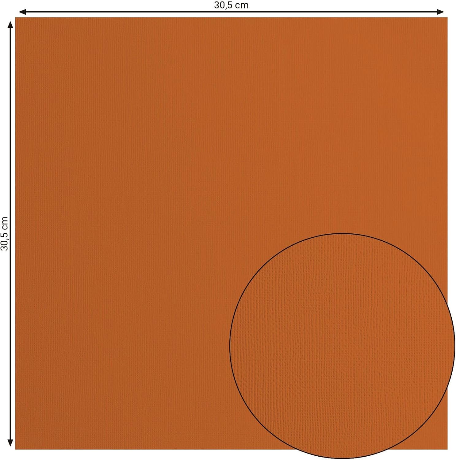 Vaessen-Creative Florence Textured Cardstock, Brown Fox, 216 Grams, 12x12 inches, 20 Sheets, for Scrapbooking, Card Making, Die Cutting and Other Paper Crafts, 30.5x30.5cm