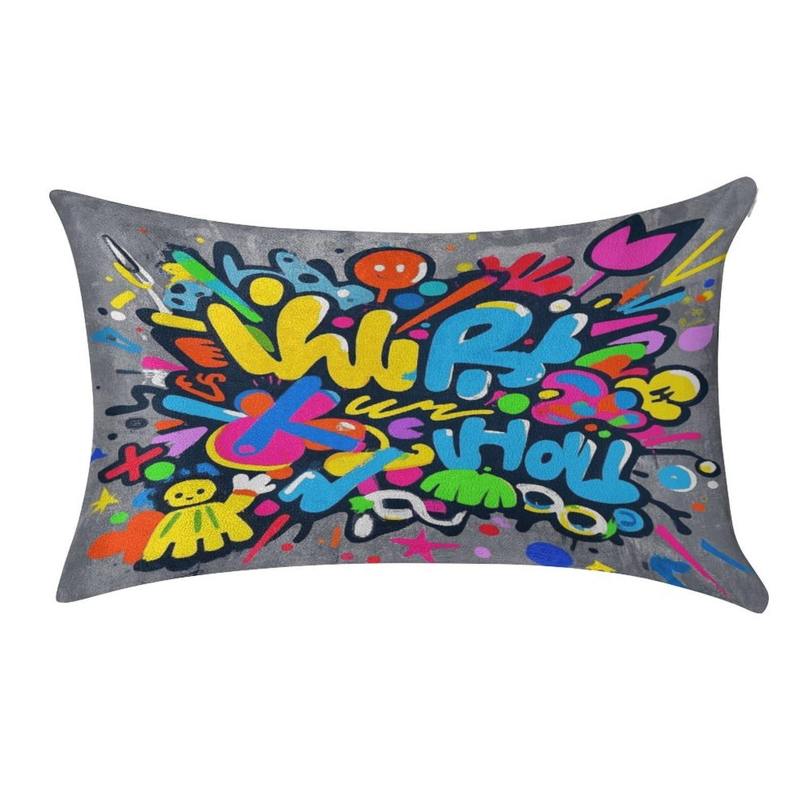 Fekiloot Style Graffiti Pillow Covers Home Decor Pillow Cases