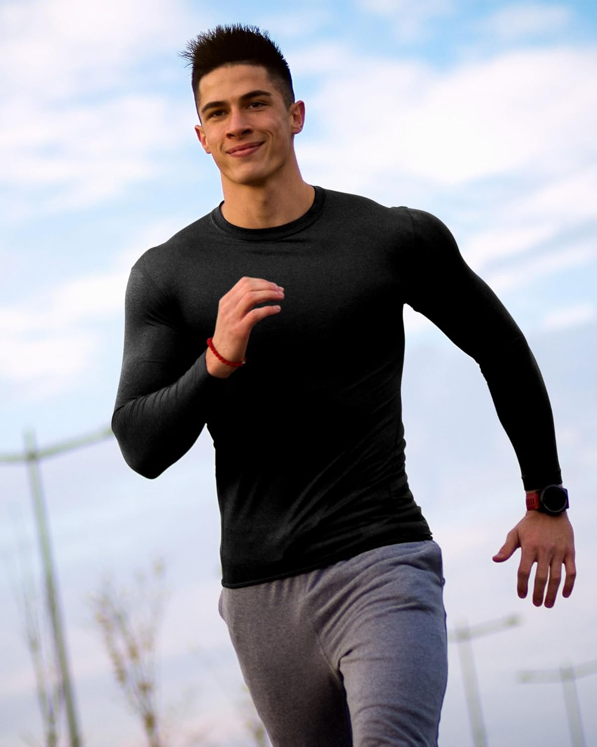 Hicarer 4 Pack Men's Thermal Compression Shirts Quick Dry Long Sleeve Athletic Workout Top Gym Sports Winter Base Layers - Image 6