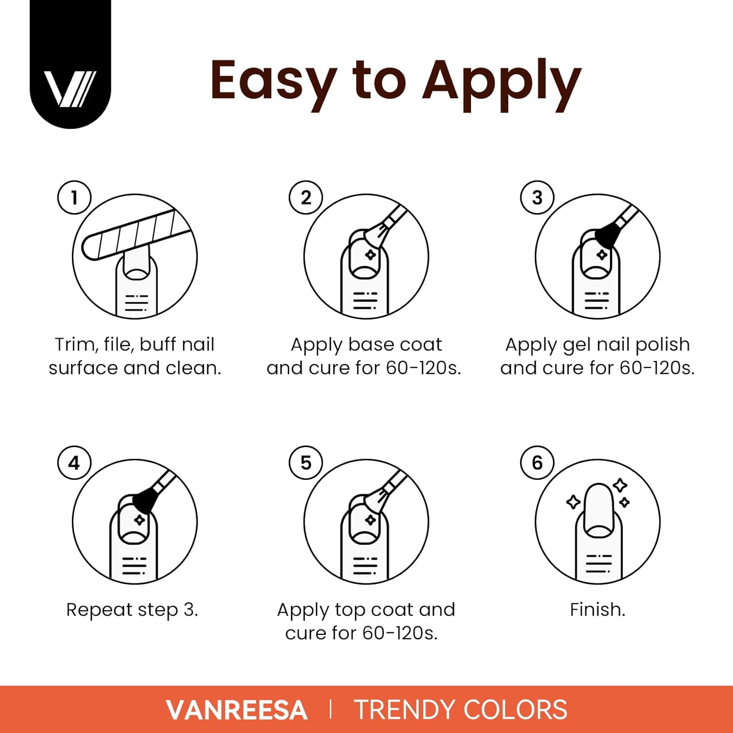 VANREESA Gel Nail Polish Kit with U V Light and Nail Drill Kit 75 Pcs Gel Polish Nail Set 45 All Season Colors Nail Polish Set Base Coat & 4 Effects Top Coat Complete Nail Kit Gifts for Women - Image 9